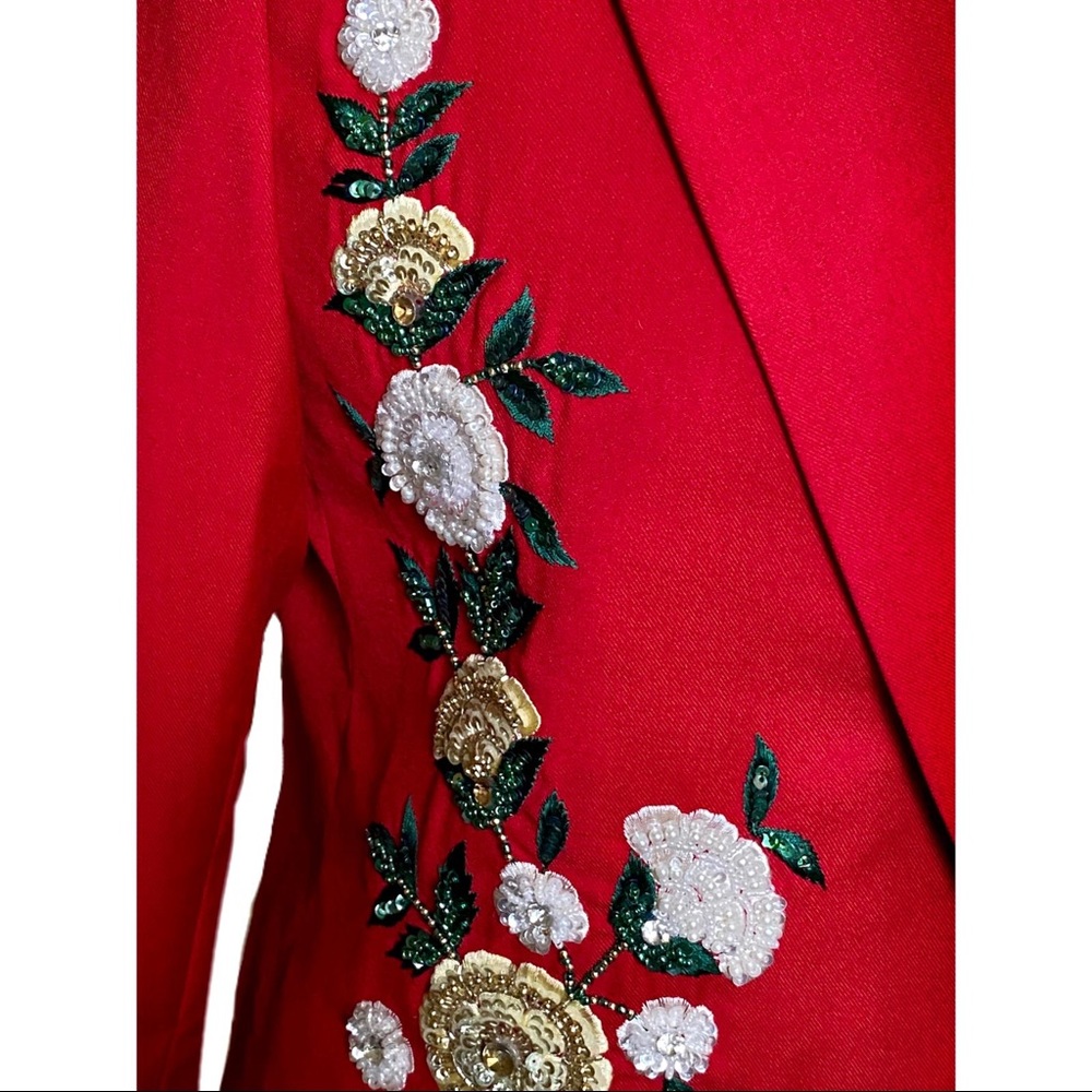 Double press crop embroidered  jacket/coat - Picture 7 of 10